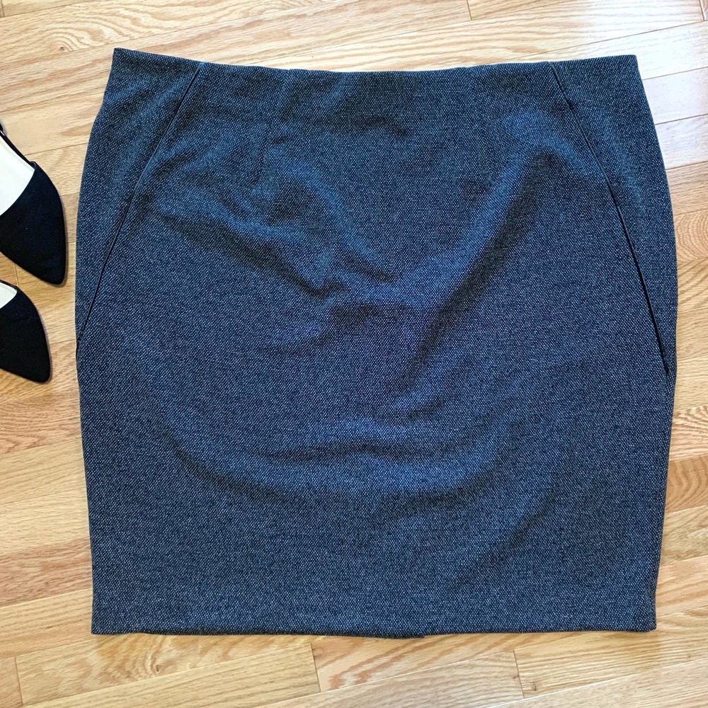 Lane Bryant Grey Tweed Pencil Skirt